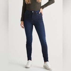 DU/ER Womens Dark Wash High Waisted Rise Skinny Jeans Stretchy Denim 26x31